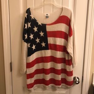 American Flag Lightweight Sweater